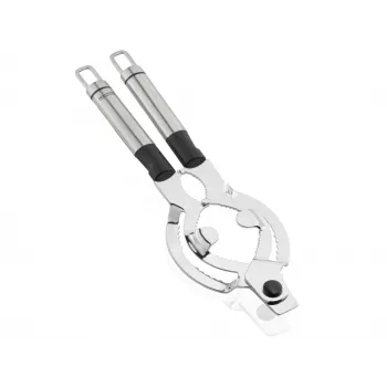 Ouvre-bocal LEIFHEIT ProLine acier inoxydable avec prise réglable pour couvercles de 2,5 à 10 cm argent/noir