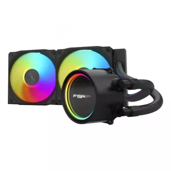 FSP AE24-B Watercooling AIO pour CPU 240 mm ARGB, LGA1851/AM5, noir
