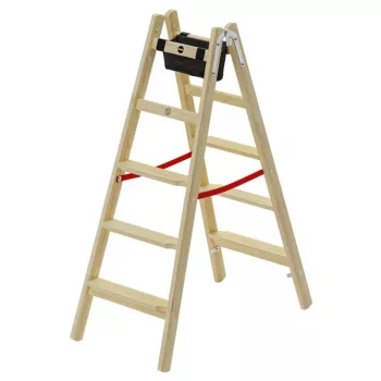 Escabeau en bois double face HAILO H77 ComfortLine 2x5 marches