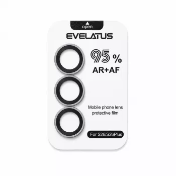Protection d'objectif photo Armor Clear pour Samsung Galaxy S26 Evelatus - verre trempé 9H, ultra-fine, anti-traces de doigts, sans bulles