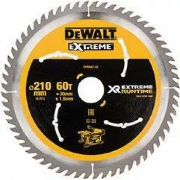 Lame de scie circulaire DEWALT Xtreme Runtime 210mm x 30mm 60Z