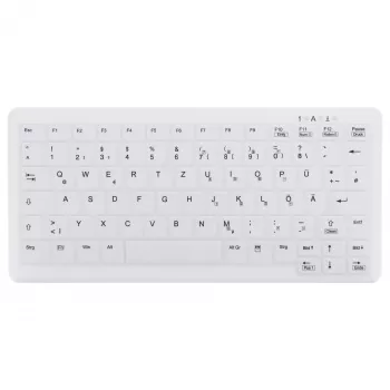 Clavier sans fil CONTOUR DESIGN Active Key MedicalKey AK-C4110, QWERTZ DE, blanc, IP68 désinfectable, rechargeable