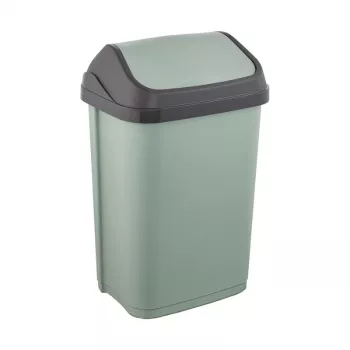 KEEEPER Swantje 25L Poubelle avec couvercle pivotant, vert