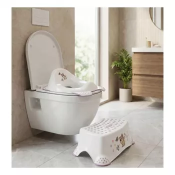 Réducteur de toilettes keeeper avec fonction antidérapante Ewa « Cats » 30x40x15 cm blanc