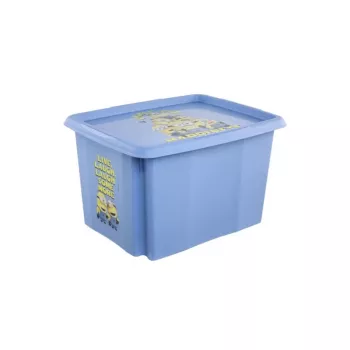 Boîte avec couvercle KEEEPER 30 L Karolina « Minions Happiness » 45x35x27 cm bleu clair