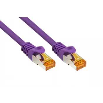 KABELMEISTER Câble patch RJ45 Cat.7 S/FTP 2m Blanc - TPE sans halogène, 10GbE, 600MHz