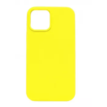 Coque en silicone Premium Soft Touch pour Apple iPhone 12 mini Evelatus jaune citron