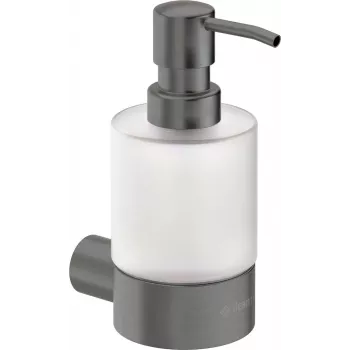 Distributeur de savon liquide manuel mural DEANTE ADR_D421, 1 L, plastique ABS blanc, serrure à clé, fenêtre transparente