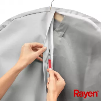Housse de vêtements S Premium RAYEN grise 60x100 cm