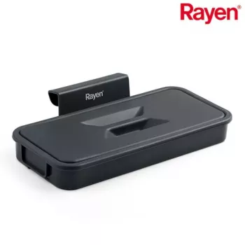 Support de sac poubelle pour porte de placard RAYEN 24,5 x 13,5 x 5,5 cm