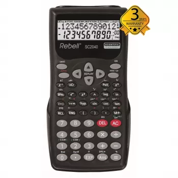 REBELL RE-SC2040 BX Scientific Calculator, 240 Functions, 2-Line LCD, Black