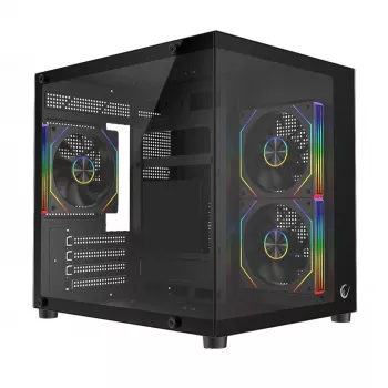 Rampage LUMID boîtier PC M-ATX 3 ventilateurs ARGB noir