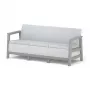KETER Garden sofa three-seater Scandi Linea 3 Seater Sofa light gray/dark steel gray