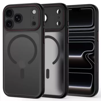 TECH-PROTECT MAGCAM MAGSAFE IPHONE 17 PRO / 18 PRO NOIR MAT/ROUGE