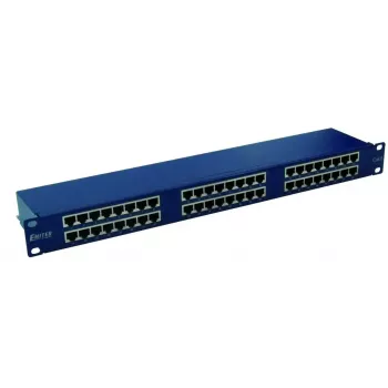 Panneau EMITERNET 19 inch 48xRJ45 STP CAT.6 (1U) avec tablette, bleu