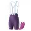 Cuissard cycliste femme Rockbros YDDK017-1 TVI avec bretelles et rembourrage L – violet