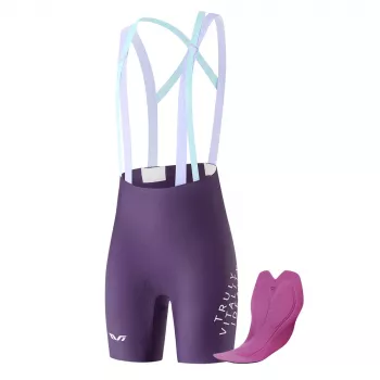 Cuissard cycliste femme Rockbros YDDK017-1 TVI avec bretelles et rembourrage L – violet