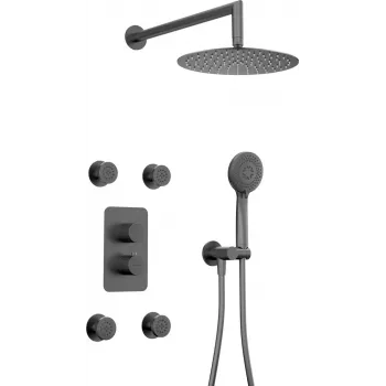 Ensemble de douche encastré thermostatique DEANTE avec BOX – avec pommeau de douche
