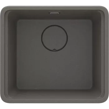Évier de cuisine composite granit DEANTE ZKM_T10A 1 bac avec égouttoir, graphite