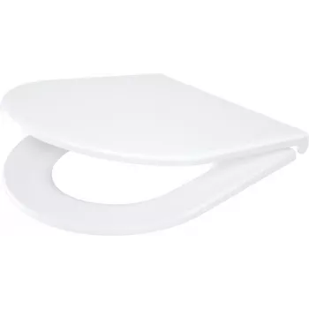 DEANTE CGN_6SOZ Abattant de WC fin à fermeture douce avec démontage rapide, forme D, blanc