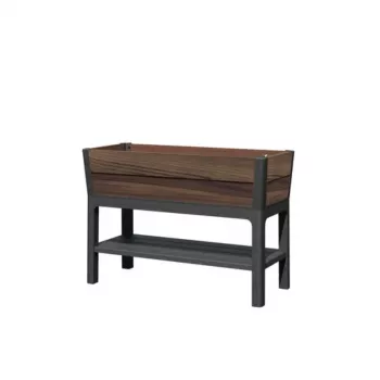 KETER Cache-pot Deco Elevated Garden Bed 48L noyer