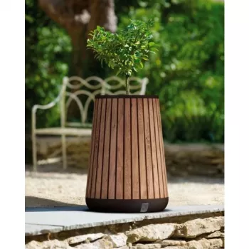 KETER pot de fleurs Deco Conic Planter Tall Venetian Brown