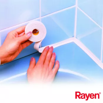 Ruban adhésif étanche RAYEN pour salle de bain 3 m x 3 cm