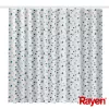 Rideau de douche RAYEN 180x200cm blanc/bleu, polyester