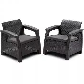 Chaises de jardin KETER Corfu Duo Set grises