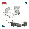 Ensemble de meubles de jardin KETER Scandi Linea Balcony Set gris galet/beige clair