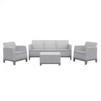 KETER Garden furniture set Scandi Forma 3 Seater Set light grey/dark steel grey