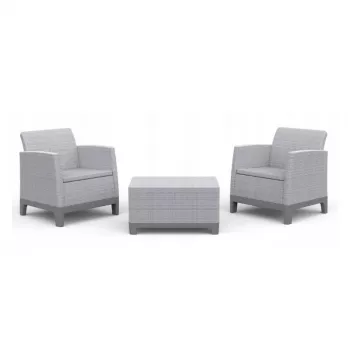 KETER Garden furniture set Scandi Forma Balcony Set light gray/dark steel gray