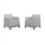 KETER Garden chairs 2 pcs Scandi Form light grey/dark steel grey