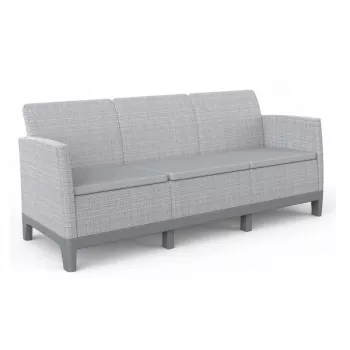 Canapé de jardin KETER Scandi Form 3 places, gris clair/gris acier foncé