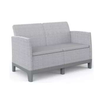 Canapé de jardin KETER Scandi Form 2 places, gris clair/gris acier foncé