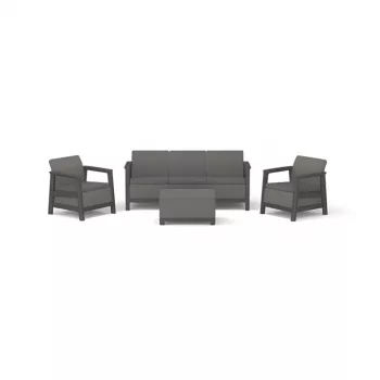 KETER Garden furniture set Scandi Linea 3 Seater Set grey