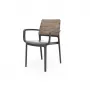 Fauteuil de jardin KETER Deco Porto, aspect bois de frêne/gris