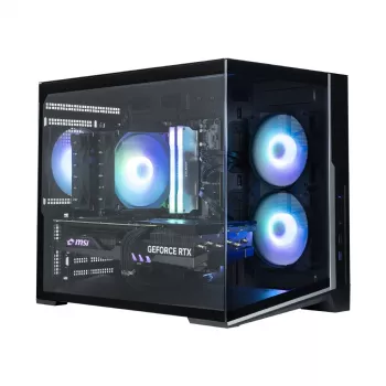 Boîtier PC mini tour mATX Zalman D30 noir avec 3 ventilateurs ARGB 120 mm et panneau latéral en verre trempé