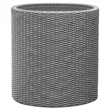 KETER cache-pot cylindrique petit gris clair