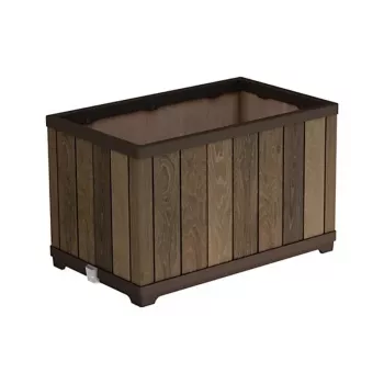 Jardinière rectangulaire KETER Deco noyer, pot de fleurs