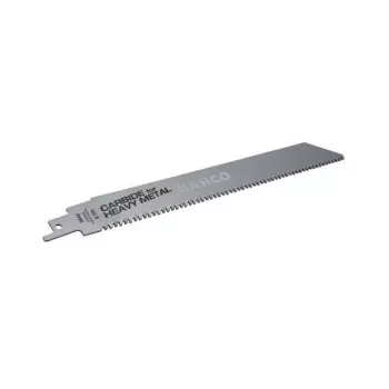 Bahco 7405021 Lame de scie sabre à dents carbure pour métaux lourds, 225 mm, 8 TPI, 1 pièce