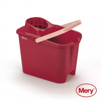 Seau MERY 14 L avec bouton-poussoir rouge