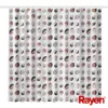 RAYEN Rideau de douche 180x200cm blanc/rainuré, PEVA