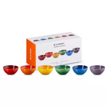 Ensemble de 6 bols en grès Le Creuset 330 ml de couleurs assorties