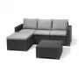 KETER canapé d'angle et table de jardin California Chaise Lounge gris