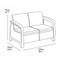 KETER ensemble de mobilier de jardin Corfu Set marron