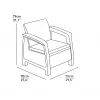 KETER ensemble de mobilier de jardin Corfu Set marron