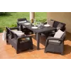 KETER ensemble de mobilier de jardin Corfu Fiesta Set marron
