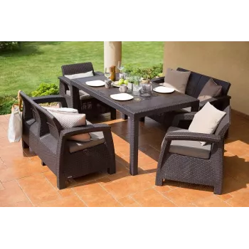 KETER Garden furniture set Corfu Fiesta Set brown