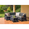 KETER ensemble de mobilier de jardin Corfu Relax Set marron